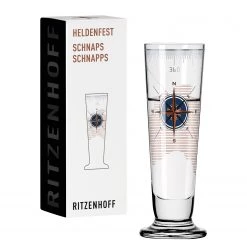 Ritzenhoff Verre à digestif Heldenfest Compas - Verre cristallin - Transparent / Platine - Contenance : 0,05 L -Promos Verres Magasin 1000276839 210625 15405400094 DETAILS P000000001000276839