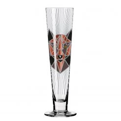 Ritzenhoff Verre à bière Heldenfest Polygon Art - Verre cristallin - Transparent / Platine - Contenance : 0,39 L