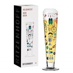Ritzenhoff Verre à bière Heldenfest Gentlemen Club - Verre cristallin - Multicolore - Contenance : 0,39 L -Promos Verres Magasin 1000276845 210625 15403700076 DETAILS P000000001000276845