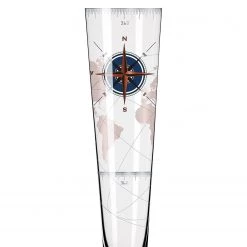 Ritzenhoff Verre à bière Heldenfest Kompass - Verre cristallin - Transparent / Platine - Contenance : 0,39 L -Promos Verres Magasin 1000276846 210625 15403200070 DETAILS P000000001000276846