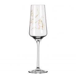 Ritzenhoff Flûte à champagne Touche de rosé I - Verre cristallin - Transparent / Rose doré - Contenance : 0,23 L