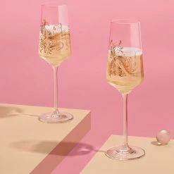 Ritzenhoff Flûtes à champagne Rosé I (lot de 2) - Verre cristallin - Transparent / Rose doré - Contenance : 0,23 L -Promos Verres Magasin 1000276861 210625 15410300104 MOOD DETAILS P000000001000276861 mood
