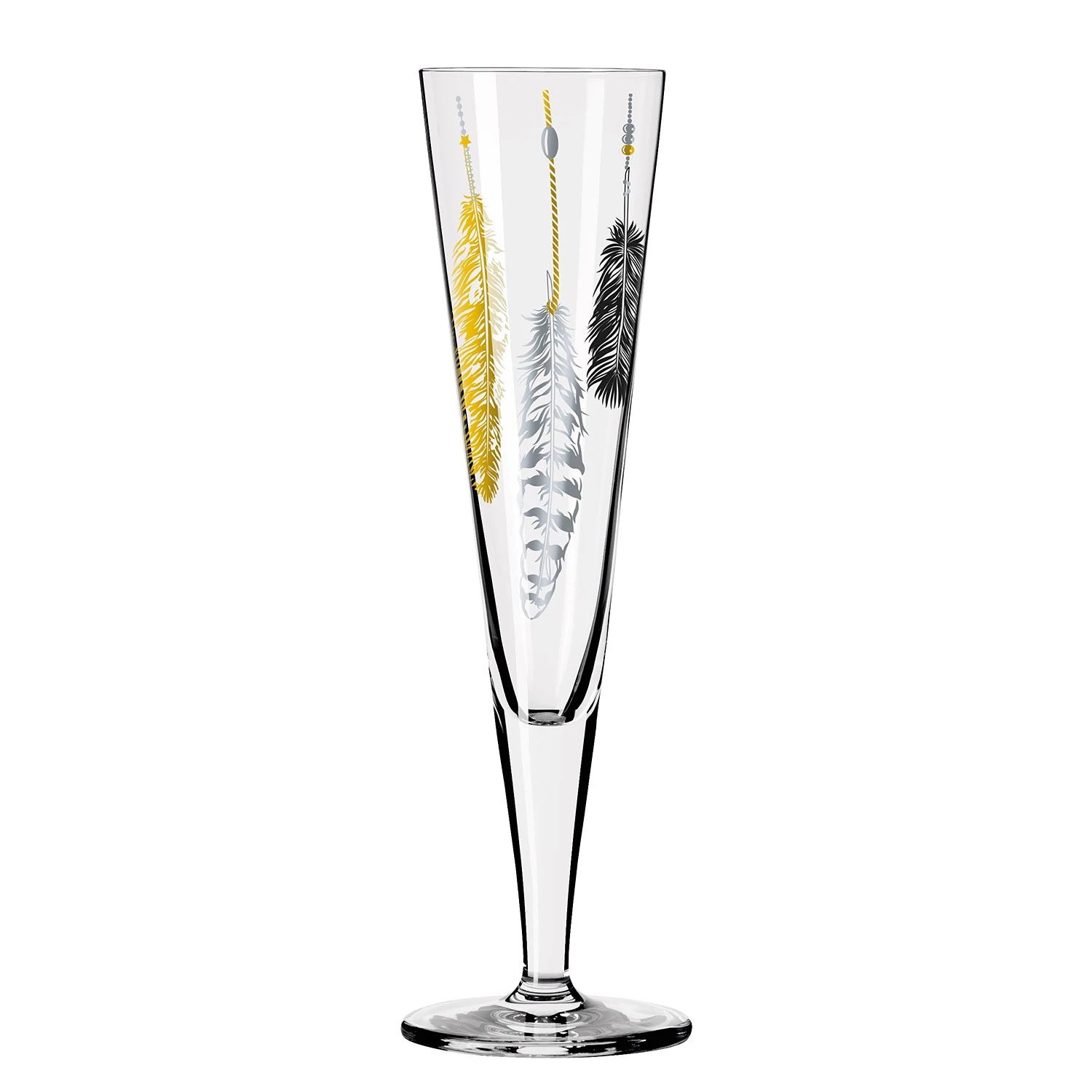 Ritzenhoff Flûte à champagne Goldnacht Feathers - Verre cristallin - Transparent / Platine - Contenance : 0,2 L 3 Ritzenhoff Flûte à champagne Goldnacht Feathers - Verre cristallin - Transparent / Platine - Contenance : 0,2 L