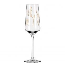 Ritzenhoff Flûte à champagne Touche de rosé IV - Verre cristallin - Transparent / Rose doré - Contenance : 0,23 L