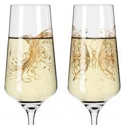Ritzenhoff Flûtes à champagne Rosé II (lot de 2) - Verre cristallin - Transparent / Rose doré - Contenance : 0,23 L -Promos Verres Magasin 1000276868 210625 15402800065 DETAILS P000000001000276868