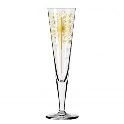 Ritzenhoff Flûte à champagne Goldnacht Bougie - Verre cristallin - Transparent / Platine - Contenance : 0,2 L