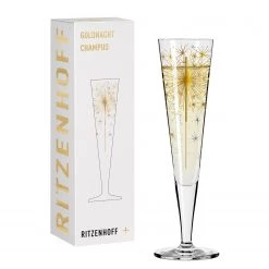 Ritzenhoff Flûte à champagne Goldnacht Bougie - Verre cristallin - Transparent / Platine - Contenance : 0,2 L -Promos Verres Magasin 1000276870 210625 15420300170 DETAILS P000000001000276870