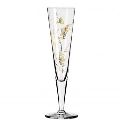 Ritzenhoff Flûte à champagne Goldnacht Rose - Verre cristallin - Transparent / Platine - Contenance : 0,2 L