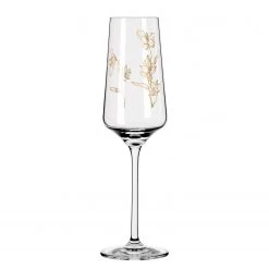 Ritzenhoff Flûte à champagne Touche de rosé III - Verre cristallin - Transparent / Rose doré - Contenance : 0,23 L