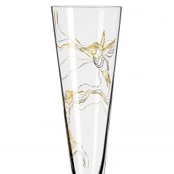 Ritzenhoff Flûte à champagne Goldnacht Colibris - Verre cristallin - Transparent / Platine - Contenance : 0,2 L -Promos Verres Magasin 1000276874 210625 15410500106 DETAILS P000000001000276874