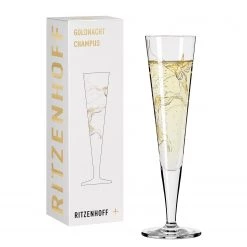Ritzenhoff Flûte à champagne Goldnacht Colibris - Verre cristallin - Transparent / Platine - Contenance : 0,2 L -Promos Verres Magasin 1000276874 210625 15415700164 DETAILS P000000001000276874