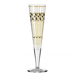 Ritzenhoff Flûte à champagne Goldnacht Art Déco - Verre cristallin - Transparent / Platine - Contenance : 0,2 L -Promos Verres Magasin 1000276875 210625 15414400149 DETAILS P000000001000276875