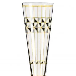 Ritzenhoff Flûte à champagne Goldnacht Art Déco - Verre cristallin - Transparent / Platine - Contenance : 0,2 L -Promos Verres Magasin 1000276875 210625 15415100157 DETAILS P000000001000276875