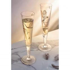 Ritzenhoff Flûte à champagne Goldnacht Grue - Verre cristallin - Transparent / Doré - Contenance : 0,2 L -Promos Verres Magasin 1000276878 210625 15431400245 MOOD DETAILS P000000001000276878 mood