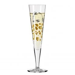 Ritzenhoff Flûte à champagne Goldnacht Léopards - Verre cristallin - Transparent / Doré - Contenance : 0,2 L -Promos Verres Magasin 1000276880 210625 15414400150 DETAILS P000000001000276880