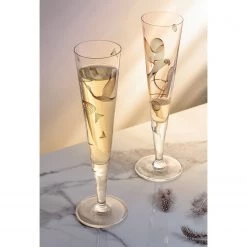 Ritzenhoff Flûte à champagne Goldnacht Perroquets - Verre cristallin - Transparent / Doré - Contenance : 0,2 L -Promos Verres Magasin 1000276881 210625 15422400196 MOOD DETAILS P000000001000276881 mood