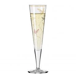 Ritzenhoff Flûte à champagne Goldnacht Birds - Verre cristallin - Transparent / Doré - Contenance : 0,2 L -Promos Verres Magasin 1000276883 210625 15423400206 DETAILS P000000001000276883