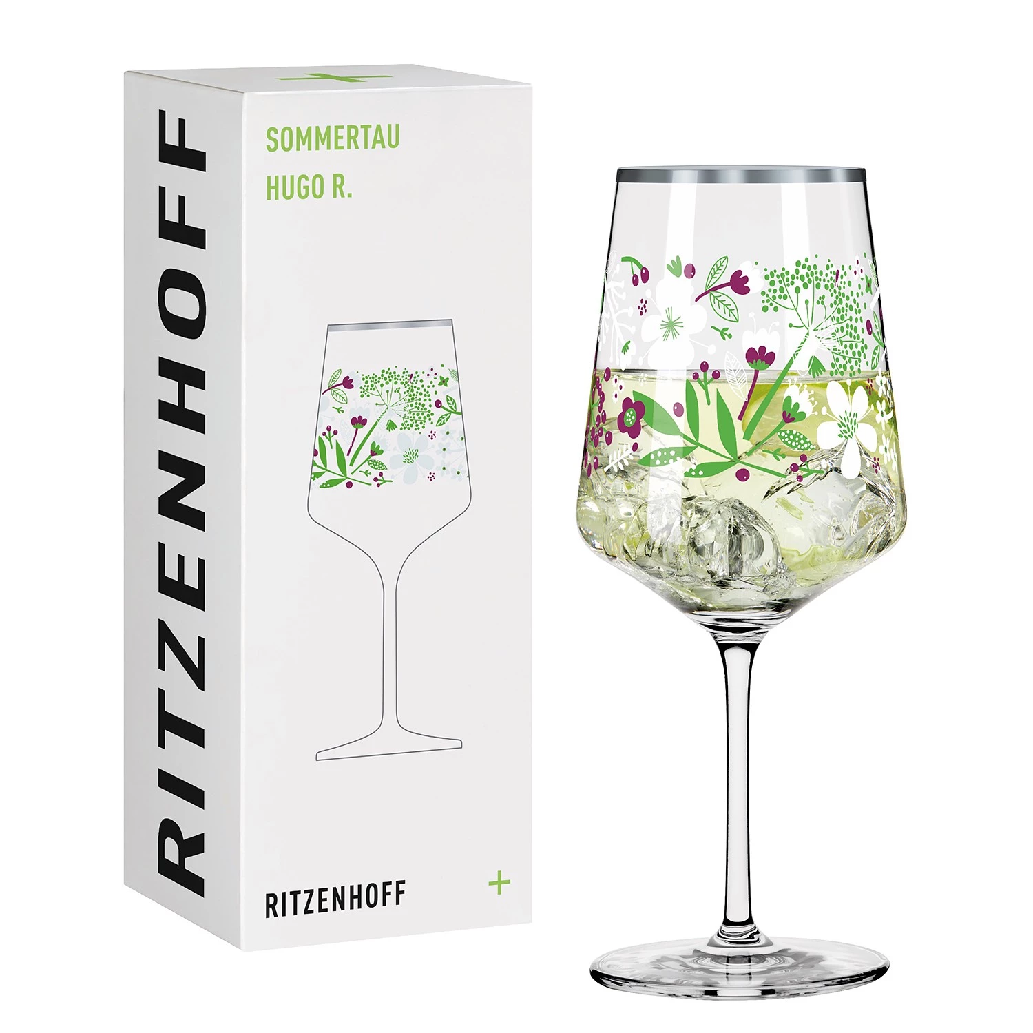 Ritzenhoff Verre apéritif Sommertau I - Verre cristallin - Transparent / Vert - Contenance : 0,54 L 4 Ritzenhoff Verre apéritif Sommertau I - Verre cristallin - Transparent / Vert - Contenance : 0,54 L – Image 2