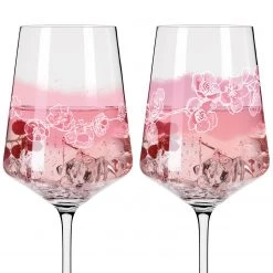 Ritzenhoff Verres apéritif Sonnet I (lot de 2) - Verre cristallin - Transparent / Rose - Contenance : 0,54 L -Promos Verres Magasin 1000276901 210625 15443000319 DETAILS P000000001000276901