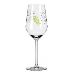 Ritzenhoff Verre à vin Cœur de cristal II - Verre cristallin - Transparent / Platine - Contenance : 0,36 L