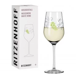 Ritzenhoff Verre à vin Cœur de cristal II - Verre cristallin - Transparent / Platine - Contenance : 0,36 L -Promos Verres Magasin 1000276907 210625 15450300354 DETAILS P000000001000276907