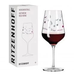 Ritzenhoff Verre à vin Cœur de cristal III - Verre cristallin - Transparent / Platine - Contenance : 0,58 L -Promos Verres Magasin 1000276908 210625 15433200262 DETAILS P000000001000276908