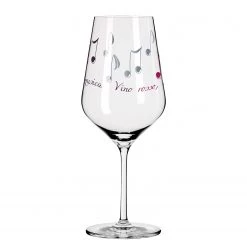 Ritzenhoff Verre à vin Cœur de cristal III - Verre cristallin - Transparent / Platine - Contenance : 0,58 L