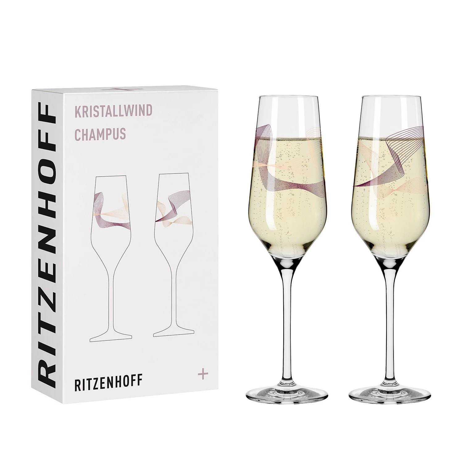 Ritzenhoff Flûtes à champagne Vent I (lot de 2) - Verre cristallin - Transparent - Contenance : 0,25 L 7 Ritzenhoff Flûtes à champagne Vent I (lot de 2) - Verre cristallin - Transparent - Contenance : 0,25 L – Image 5