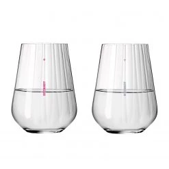 Ritzenhoff Verres Étoile (lot de 2) - Verre cristallin - Transparent / Platine - Contenance : 0,36 L