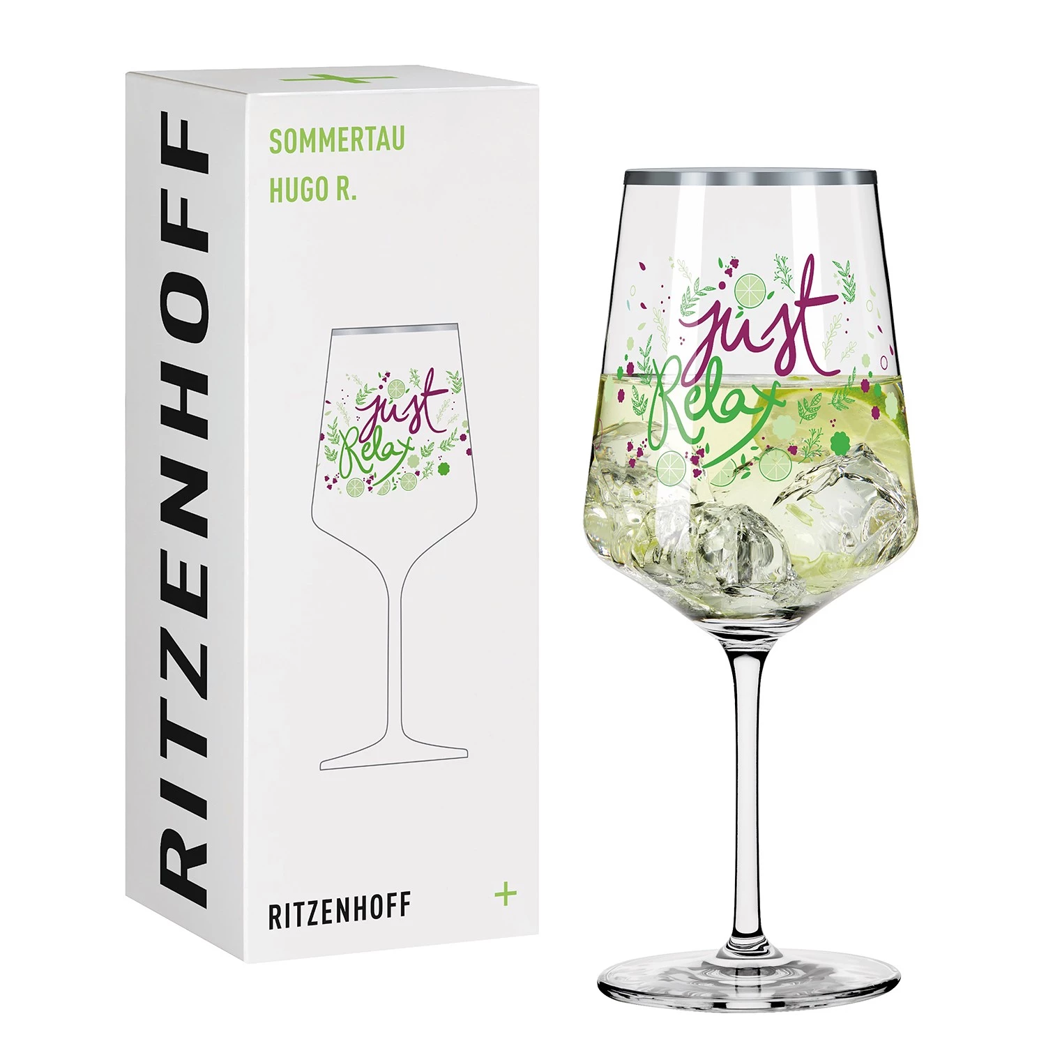Ritzenhoff Verre apéritif Sommertau II - Verre cristallin - Transparent / Vert - Contenance : 0,54 L 6 Ritzenhoff Verre apéritif Sommertau II - Verre cristallin - Transparent / Vert - Contenance : 0,54 L – Image 4