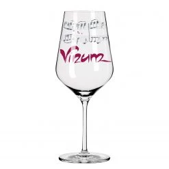 Ritzenhoff Verre à vin Cœur de cristal II - Verre cristallin - Transparent / Platine - Contenance : 0,58 L