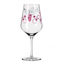 Ritzenhoff Verre à vin Cœur de cristal IV - Verre cristallin - Transparent / Platine - Contenance : 0,58 L