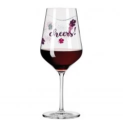 Ritzenhoff Verre à vin Cœur de cristal V - Verre cristallin - Transparent / Platine - Contenance : 0,58 L -Promos Verres Magasin 1000276917 210625 15445100341 DETAILS P000000001000276917