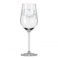 Ritzenhoff Verre à vin Cœur de cristal I - Verre cristallin - Transparent / Platine - Contenance : 0,36 L
