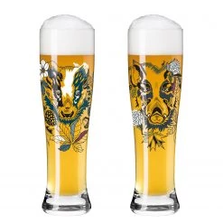 Ritzenhoff Verres à bière Brauchzeit IV (lot de 2) - Verre - Transparent - Contenance : 0,61 L