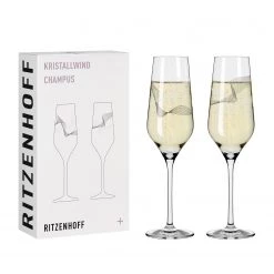 Ritzenhoff Flûtes à champagne Vent II (lot de 2) - Verre cristallin - Transparent - Contenance : 0,25 L -Promos Verres Magasin 1000276928 210625 15450200353 DETAILS P000000001000276928