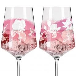 Ritzenhoff Verres apéritif Sonnet III (lot de 2) - Verre cristallin - Transparent / Rose - Contenance : 0,54 L -Promos Verres Magasin 1000276931 210625 15463200430 DETAILS P000000001000276931