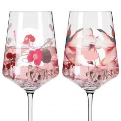 Ritzenhoff Verres apéritif Sonnet II (lot de 2) - Verre cristallin - Transparent / Rose - Contenance : 0,54 L -Promos Verres Magasin 1000276937 210625 15473700486 DETAILS P000000001000276937
