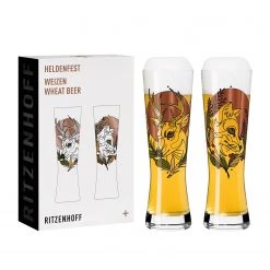 Ritzenhoff Verres à bière Heldenfest III (lot de 2) - Verre cristallin - Noir / Cuivre - Contenance : 0,4 L -Promos Verres Magasin 1000276942 210625 15474200491 DETAILS P000000001000276942