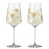 Ritzenhoff Flûtes à champagne Cristal (lot de 2) - Verre cristallin - Doré / Blanc - Contenance : 0,4 L -Promos Verres Magasin 1000276944 210625 15470100456 IMAGE P000000001000276944