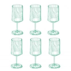 Koziol Verres Club No. 4 (lot de 6) - Matière plastique - 0,3 L - Vert clair