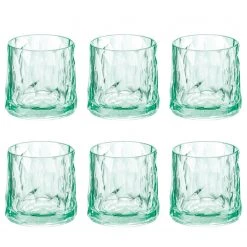Koziol Verres Club No. 2 (lot de 6) - Matière plastique - 0,25 L - Vert clair