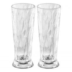 Koziol Verres Club No. 11 (lot de 2) - Matière plastique - Contenance : 0,5 litres - Transparent