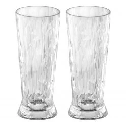 Koziol Verres Club No. 10 (lot de 2) - Matière plastique - Contenance : 0,3 litres - Transparent