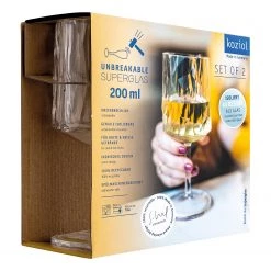 Koziol Verres Club No. 9 (lot de 2) - Matière plastique - Contenance : 0,2 litres - Transparent -Promos Verres Magasin 1000307262 211105 08405500086 DETAILS P000000001000307262