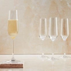 Butlers Flûtes à champagne SANTE (lot de 6) - Verre cristallin - Transparent -Promos Verres Magasin 1000333317 220218 021 MOOD DETAILS P000000001000333317 mood