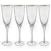 Butlers Flûtes à champagne GOLDEN TWENTIES (4) - Verre - Transparent -Promos Verres Magasin 1000333344 220218 010 IMAGE P000000001000333344