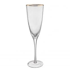 Butlers Flûtes à champagne GOLDEN TWENTIES (4) - Verre - Transparent -Promos Verres Magasin 1000333344 220218 030 DETAILS P000000001000333344