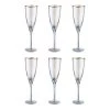 Butlers Flûtes à champagne SMERALDA (lot de 6) - Verre - Transparent -Promos Verres Magasin 1000333358 220218 010 IMAGE P000000001000333358