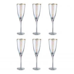 Butlers Flûtes à champagne SMERALDA (lot de 6) - Verre - Transparent